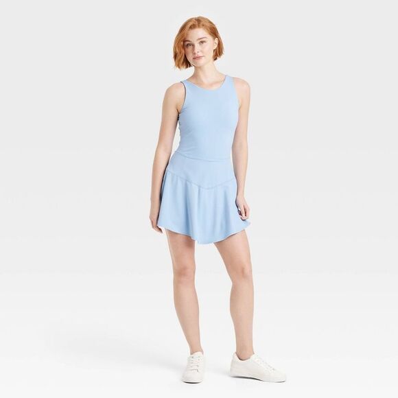 Open Box - JoyLab - Women's Scallop Detail Active Dress - JoyLab Light Blue - Picture 1 of 4